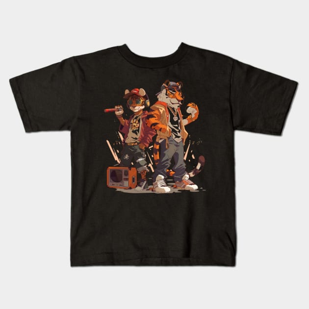 Summoning the Snow Goons with Calvin and Hobbes Kids T-Shirt by Insect Exoskeleton